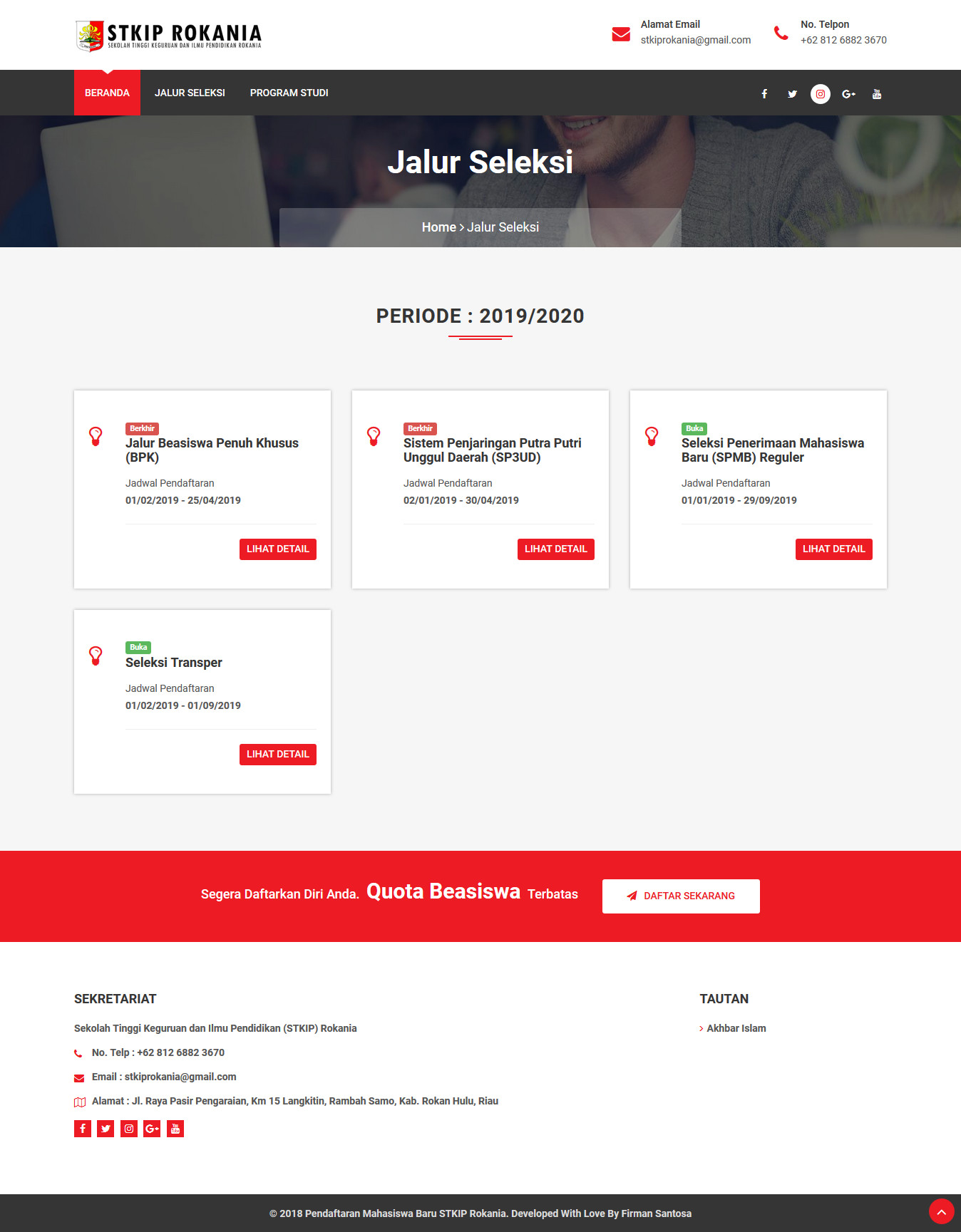 Jalur Seleksi 2 PMB