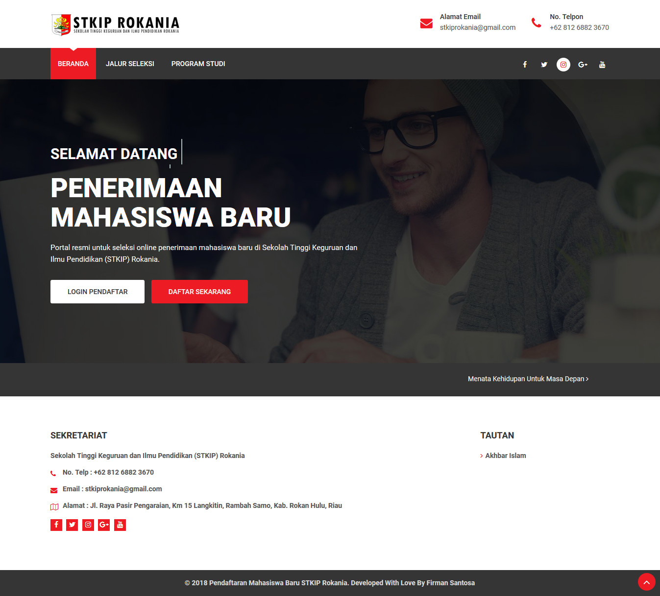 Pendaftaran Mahasiswa Baru Online STKIP Rokania