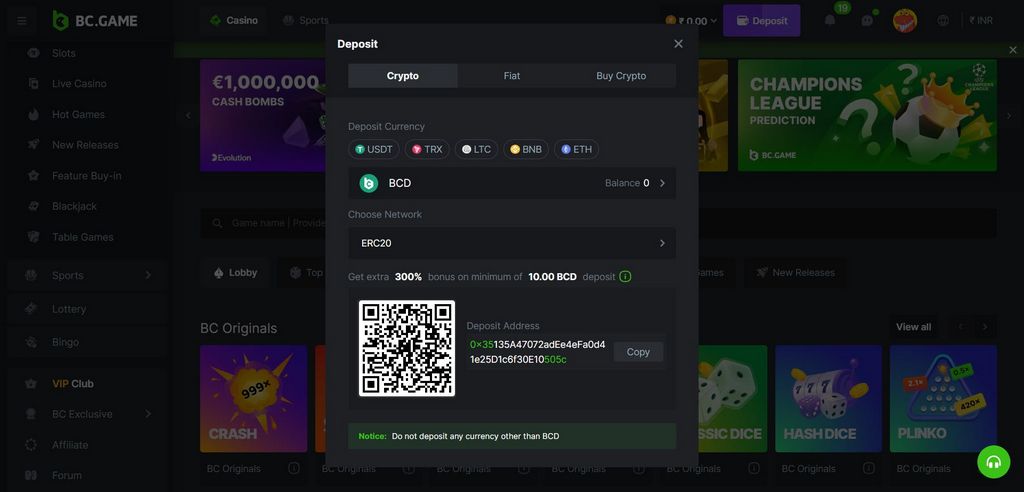 ارائه برنامه BC Game Gambling Enterprise